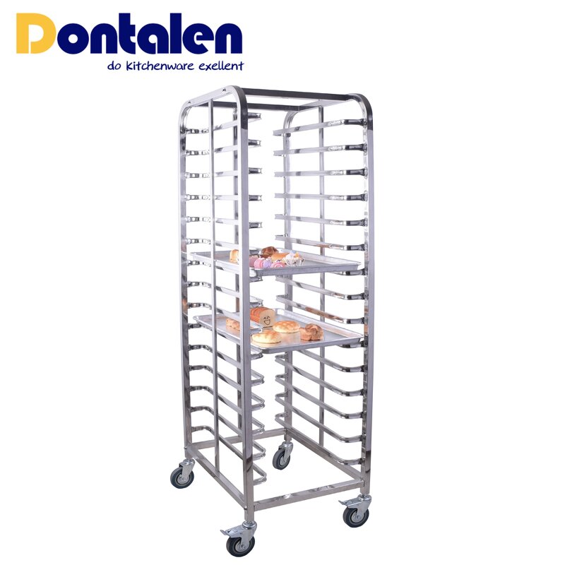 Serving Trolley Manufacturer - Dontalen Restaurant Stainless Steel Luxury Golden Handling Cart