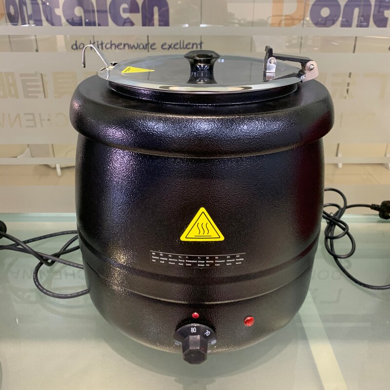 Soup Kettle Manufacturer - DONTALEN 10L/13L Black Stainless Steel Electric 400W CE