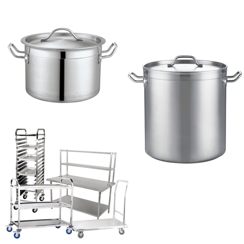 Stock Pot Manufacturer - Dontalen 24L 0.8mm Sandwich Type Bottom Low Body