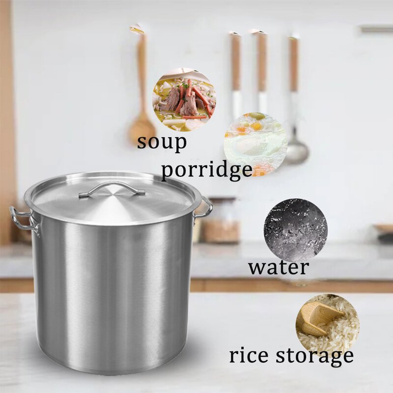 Soup Pots Manufacturer - Commercial Stainless Steel Large Induction Electric Cooking Pot Set