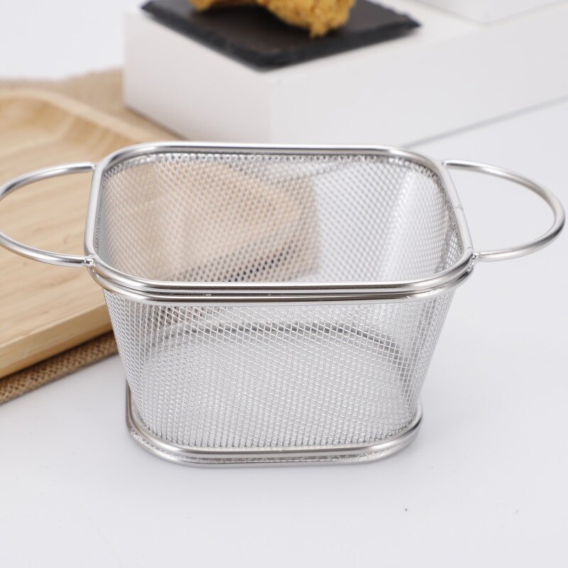 Fryer Basket Manufacturer - Square for Storage Snack Kitchen Mini Stainless Steel Serving