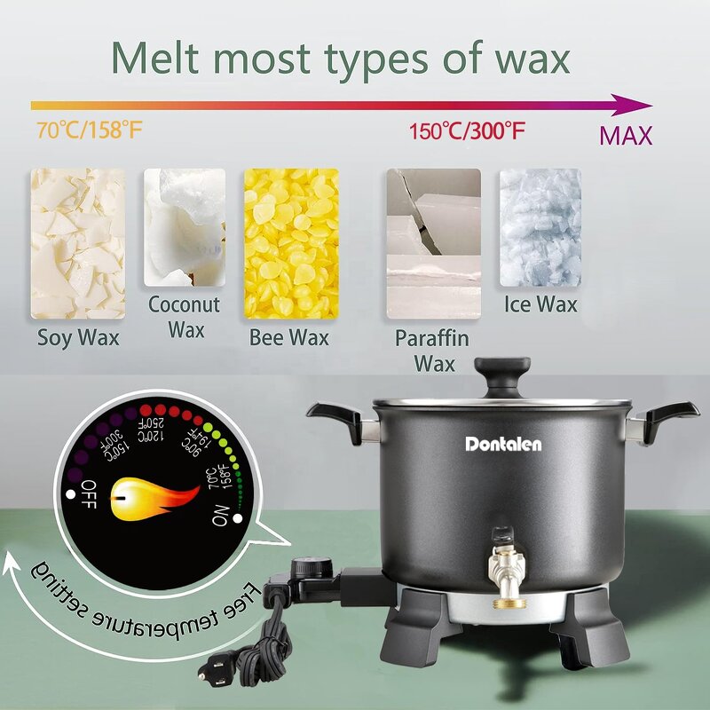 Wax Melting Machine Manufacturer - 5L Non-Stick Black for Candle Making