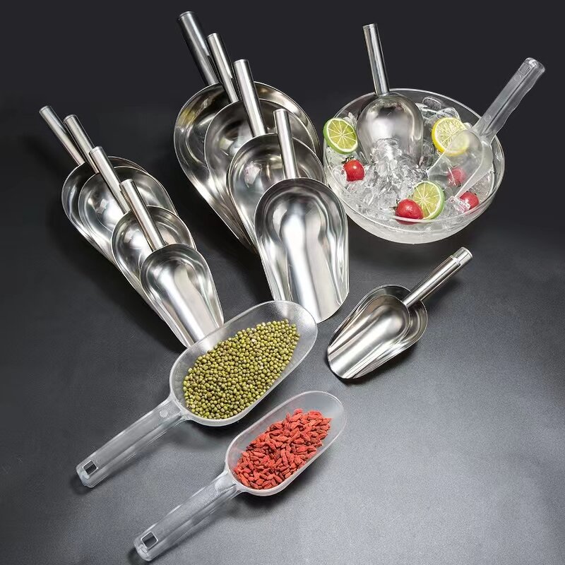Ice Scoop Manufacturer - Commercial Large Metal Self Serve Dry Ice Bulk Candy Powder Hand Shovel