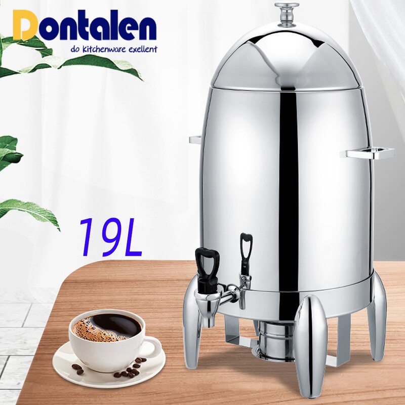 Tea Dispenser Manufacturer - Factory Price Buffet Stainless Steel 19L Large Hot Coffee Urn