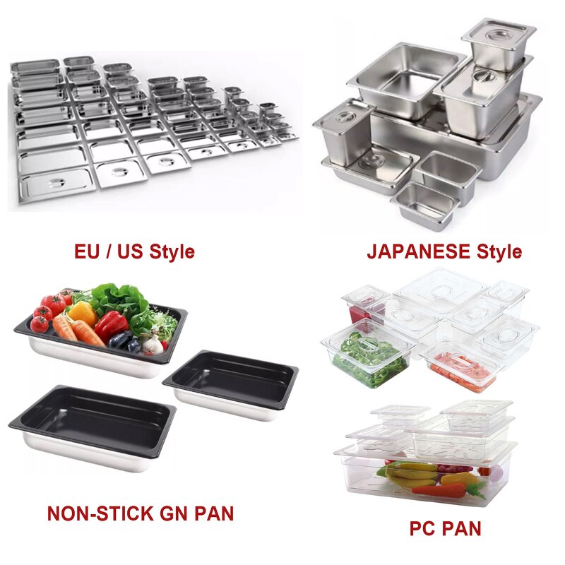 GN Pan Manufacturer - LFGB Approved EU Style Non-Slip Stackable Energy-Saving Buffet Container