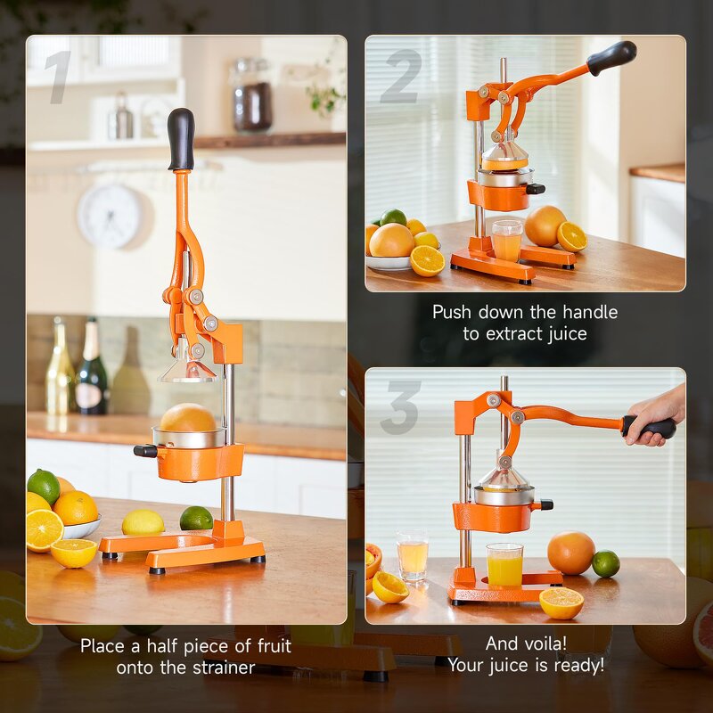 Juicer Manufacturer - 2025 New Style Manual Hand Stainless Steel Lemon Squeezer Multi-Function
