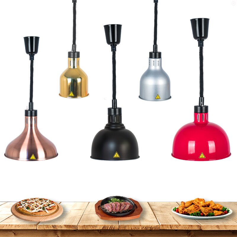 Food Warmer Manufacturer - Commercial Stainless Steel Buffet 220v with 2 Light Heat Lamp