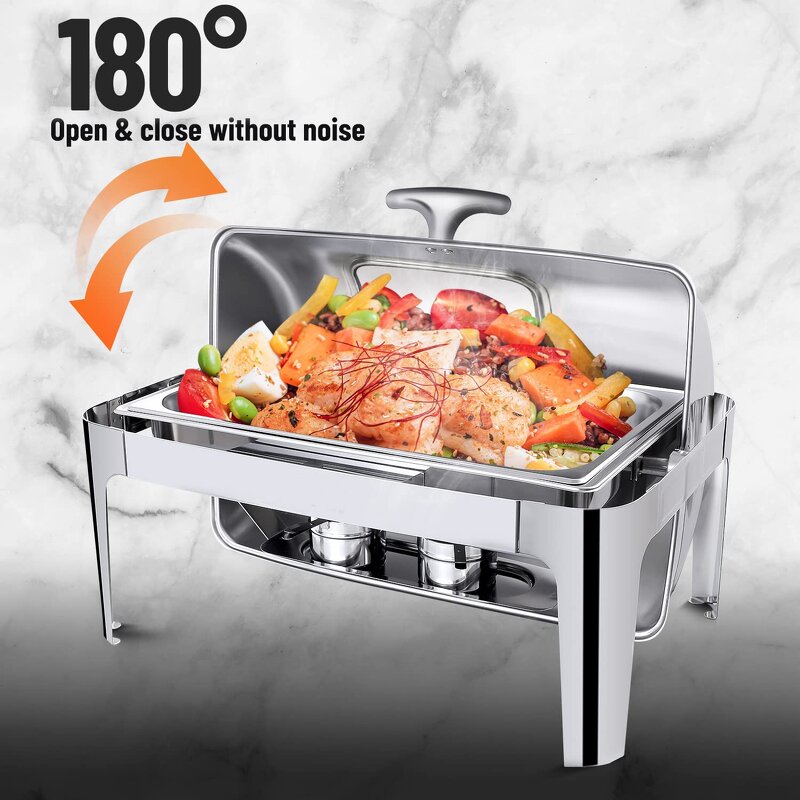 Chafing Dishes Manufacturer - New Arrival Roll Top Stainless Steel Hydraulic Induction