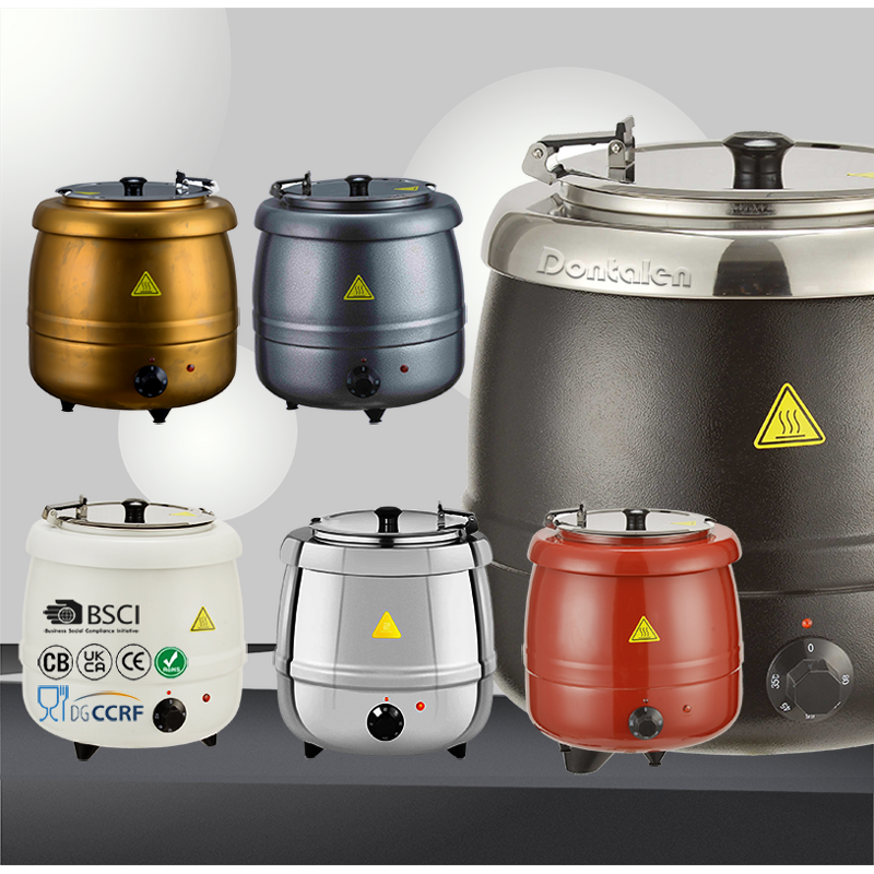 Soup Kettle Manufacturer - Dontalen 10L Stainless Steel Electric Classic Style 400W CE