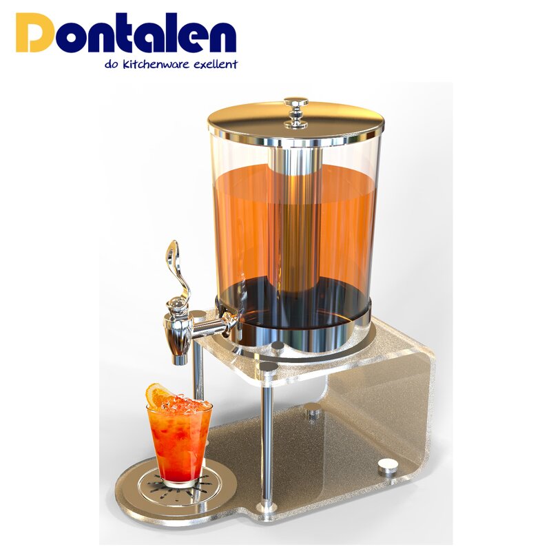 Beverage Dispenser Manufacturer - Luxury Design 2*7L Cold Catering Fruit Juice with Teak Wood