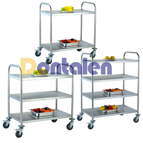Service Trolley Manufacturer - Dontalen Round Tube Food Restaurant Hotel Stainless Steel