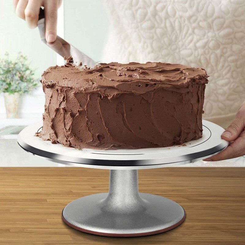 Cake Stand Manufacturer - Hottest Sale 12 Inch Metal Anti-Slip Rotating Decorating Turntable