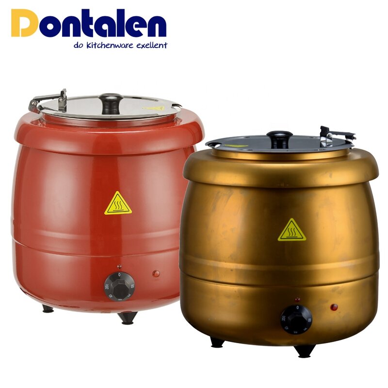Soup Warmer Manufacturer - 10L Electric Fast Heat with Gold Color Outer case