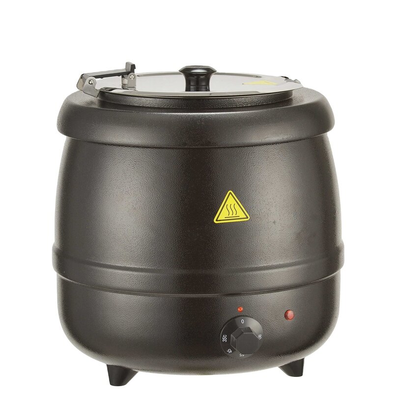 Soup Kettle Manufacturer - Dontalen E003 13L Stainless Steel with Bain Marie Black 600W CE