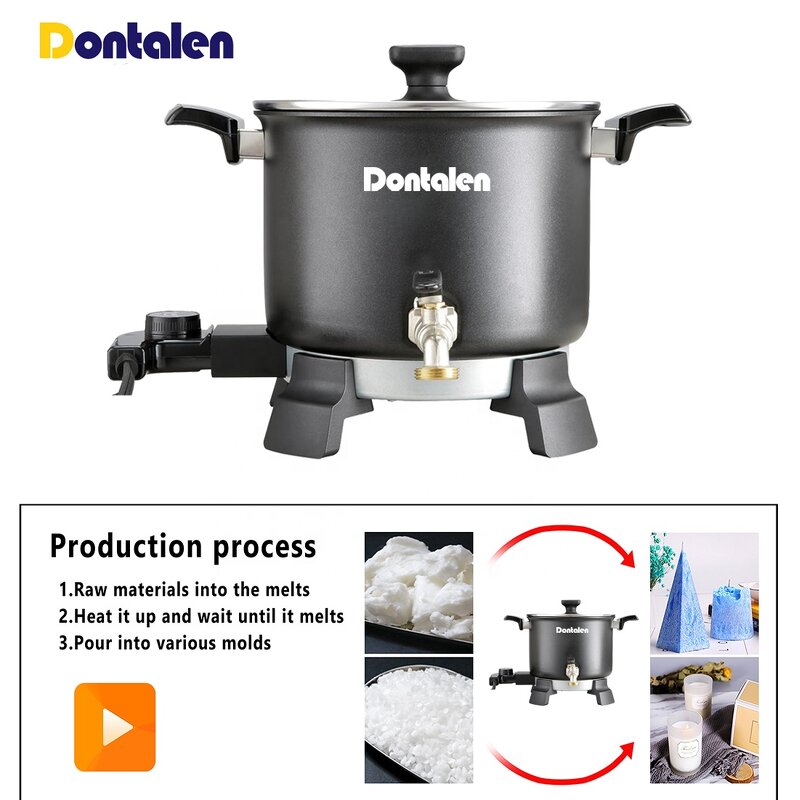 Wax Melting Machine Manufacturer - 5L Non-Stick Black for Candle Making