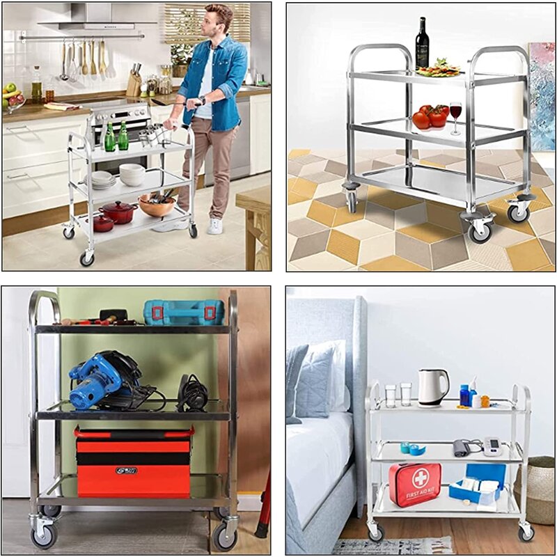 Kitchen Trolley Manufacturer - Dontalen Commercial Hotel Stainless Steel Cart Restaurant Seasoner