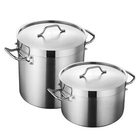 Soup Pots Manufacturer - Commercial Stainless Steel Large Induction Electric Cooking Pot Set