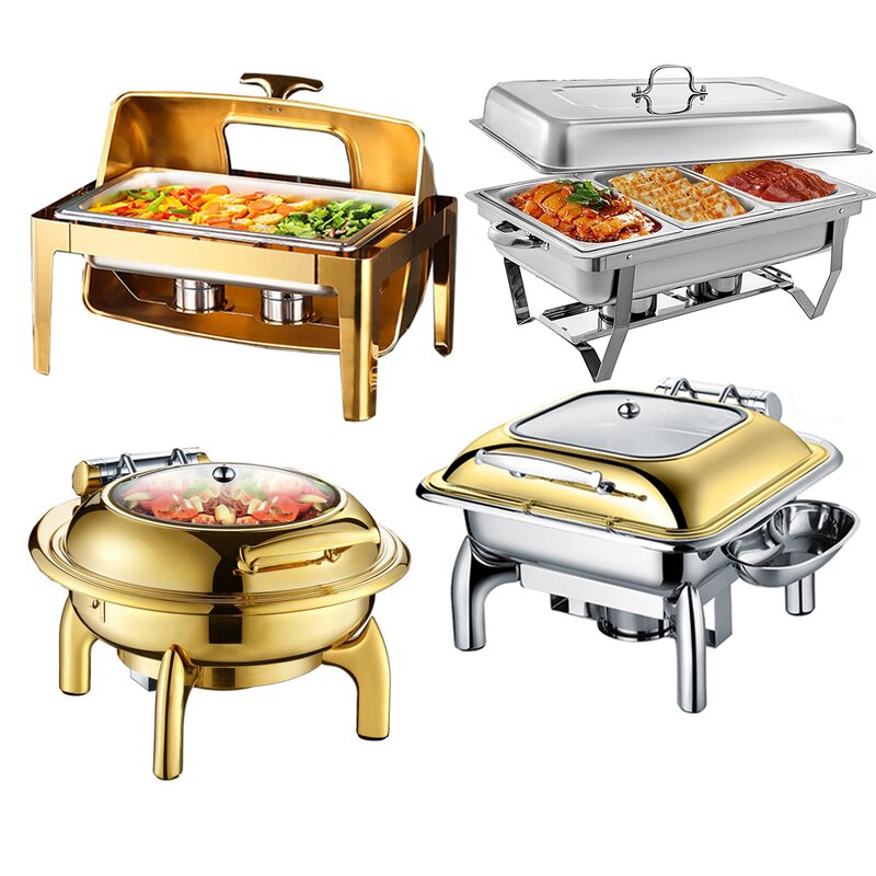 Chafing Dish Set Manufacturer - Stainless Steel Silver 6L Oval Buffet Server Chafer
