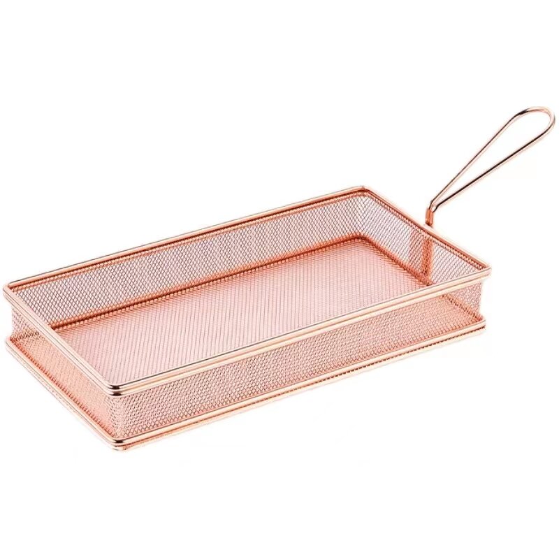 Serving Basket Manufacturer - Small Square Stainless Steel Restaurant Snack Food Storage Set