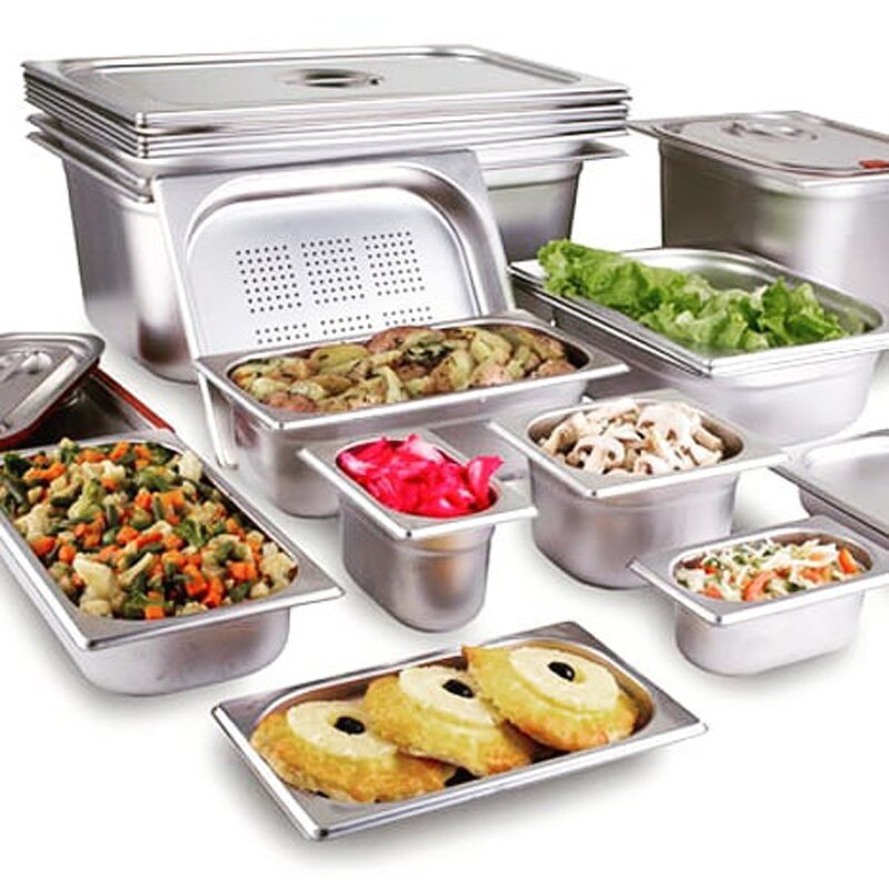 GN Food Pan Manufacturer - Food Standard Stainless Steel Full Sizes Steam Table Gastronorm