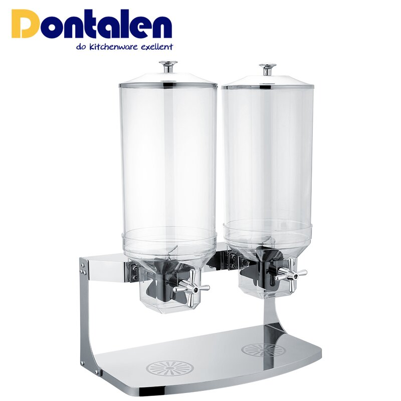 Cereal Dispenser Manufacturer - Deluxe Hotel Buffetware 1/2/3/4 Heads Stainless Steel Plastic