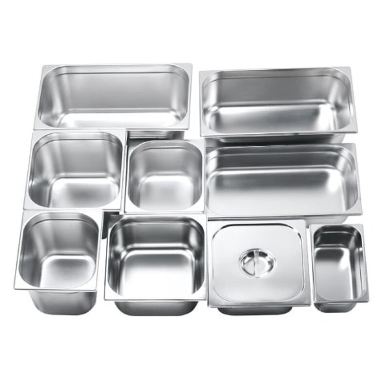 GN Food Pan Manufacturer - Food Standard Stainless Steel Full Sizes Steam Table Gastronorm
