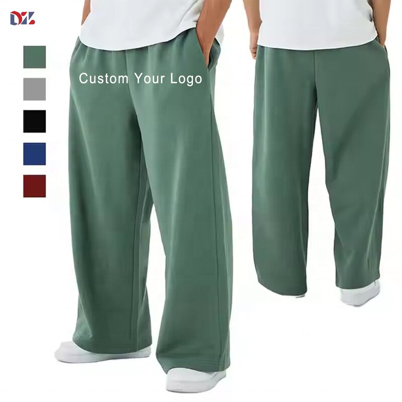 Men's Sweatpants Manufacturer - Oversized Custom Logo Wide Leg Baggy Plus Size Heavyweight Pants
