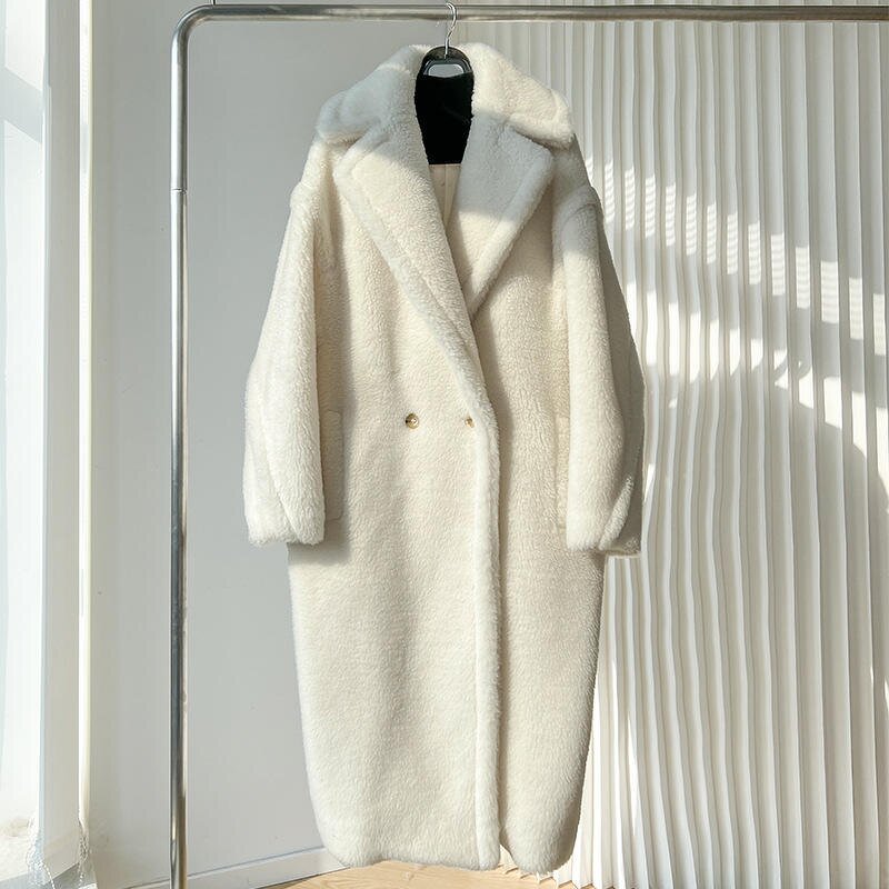 Women's Wool Coat Manufacturer - Winter High Quality Long Vintage Plus Size Double Breasted Wool Blend Coat
