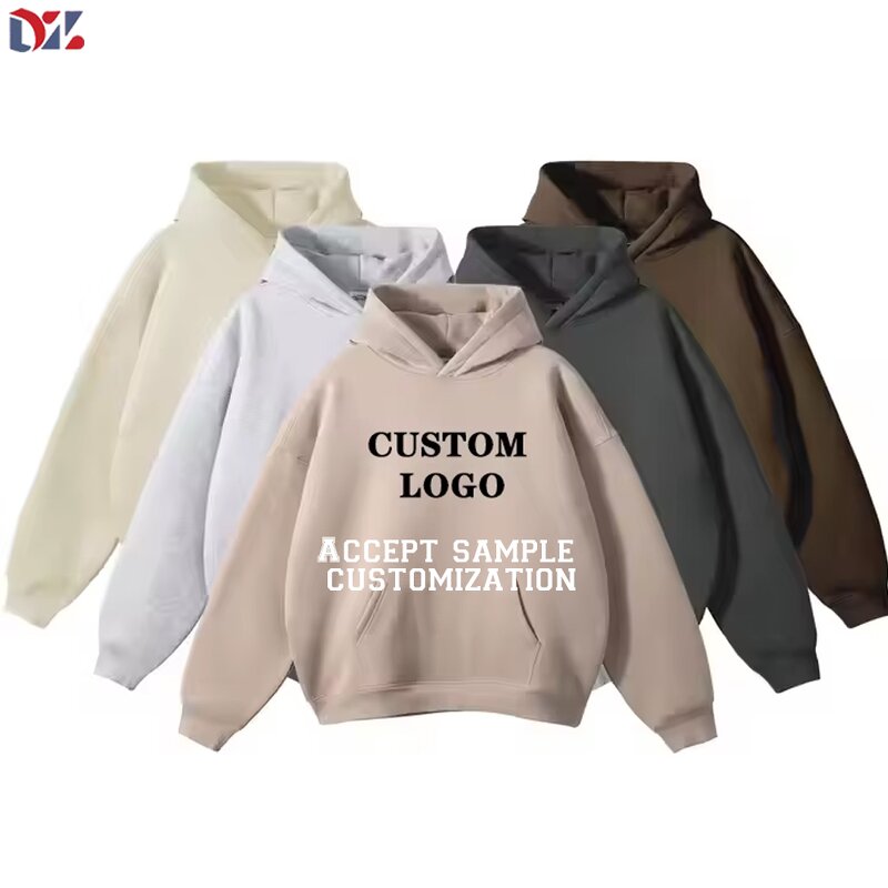 Men's Cotton Hoodie Manufacturer - Custom Print Embroidery Stand Collar French Terry Spring Top