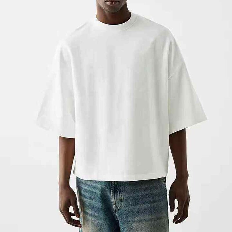 Men's T-Shirt Manufacturer - 100% Cotton Knitted Boxy Streetwear Heavyweight Quick Dry Tee