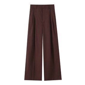 Women's Pleating Pants Manufacturer - Spring New Fashion Vintage High Waist Female Casual Trousers