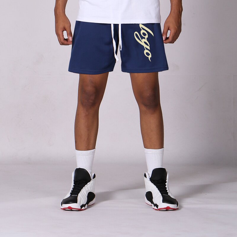 Men's Running Shorts Manufacturer - Custom Wholesale Polyester Silicone Logo Mesh Basketball Gym Shorts