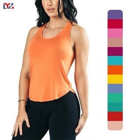 Women's Running Tank Top Manufacturer - Custom Logo Cotton Spandex Quick Dry Seamless Active Wear Top