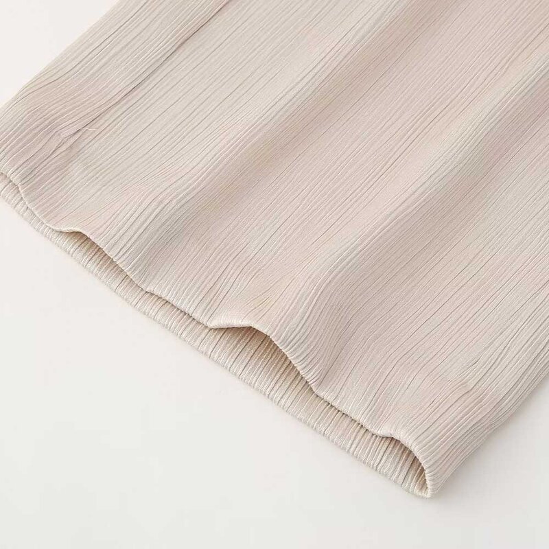 Women's Trousers Manufacturer - Summer New Chic Crease Effect Pants Vintage High Waist Female Casual Pants