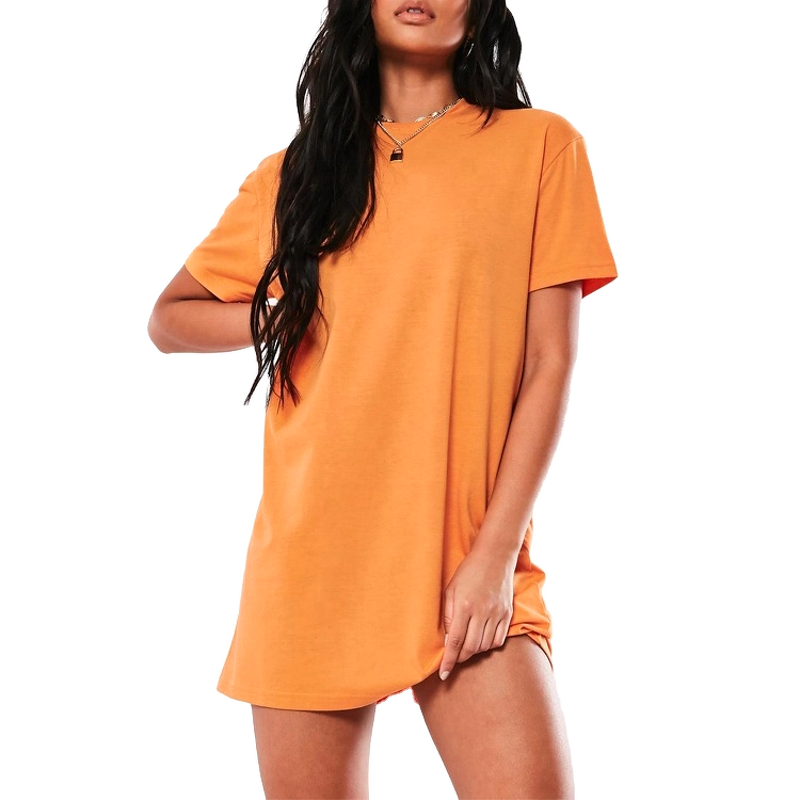 Women's T-Shirt Dress Manufacturer - Custom Soft Cotton Oversized Casual Long Tee Dress for Girls