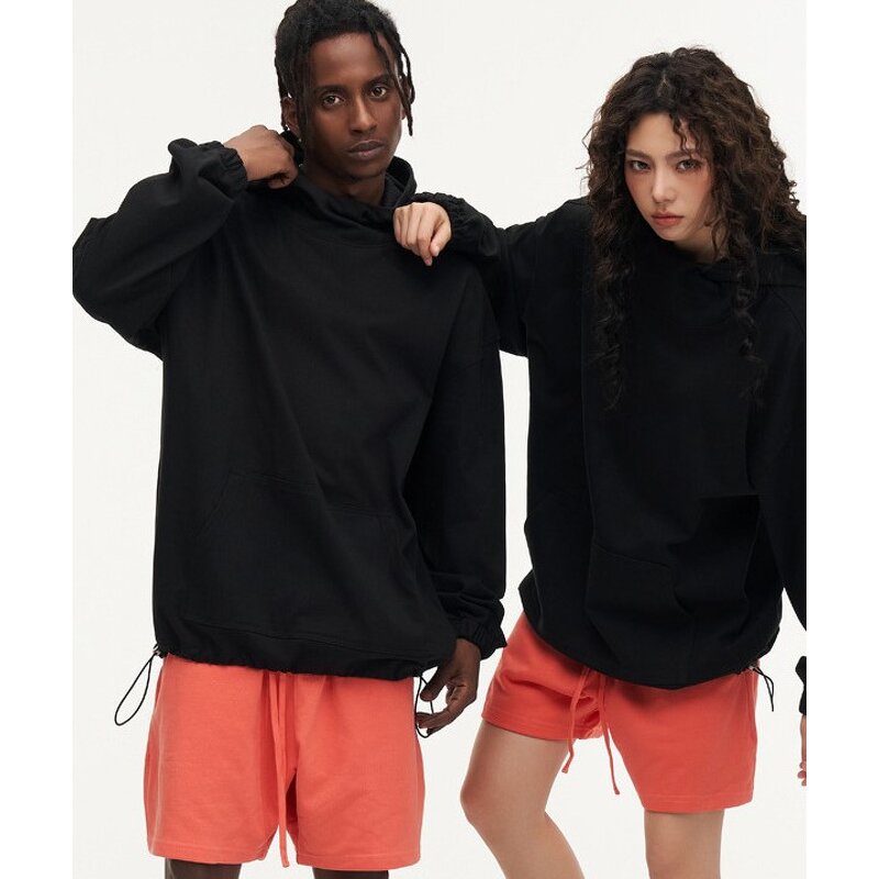 Men's French Terry Hoodie Manufacturer - Best 400 Gsm Custom 100% Cotton Autumn Plain Front Logo Hooded Top