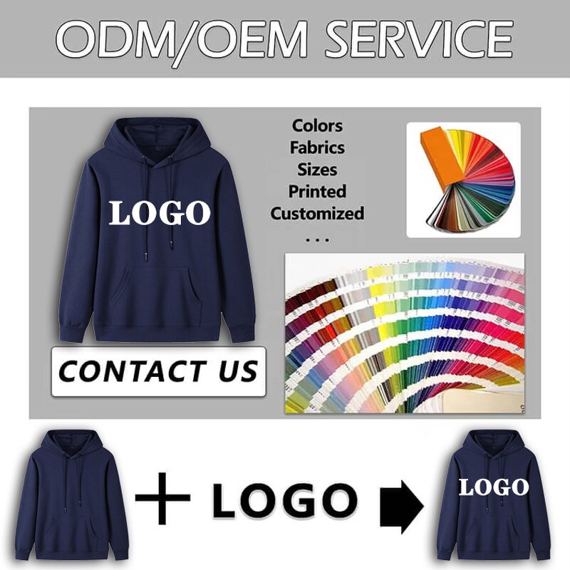 Men's Cotton Hoodie Manufacturer - Custom Print Embroidery Stand Collar French Terry Spring Top