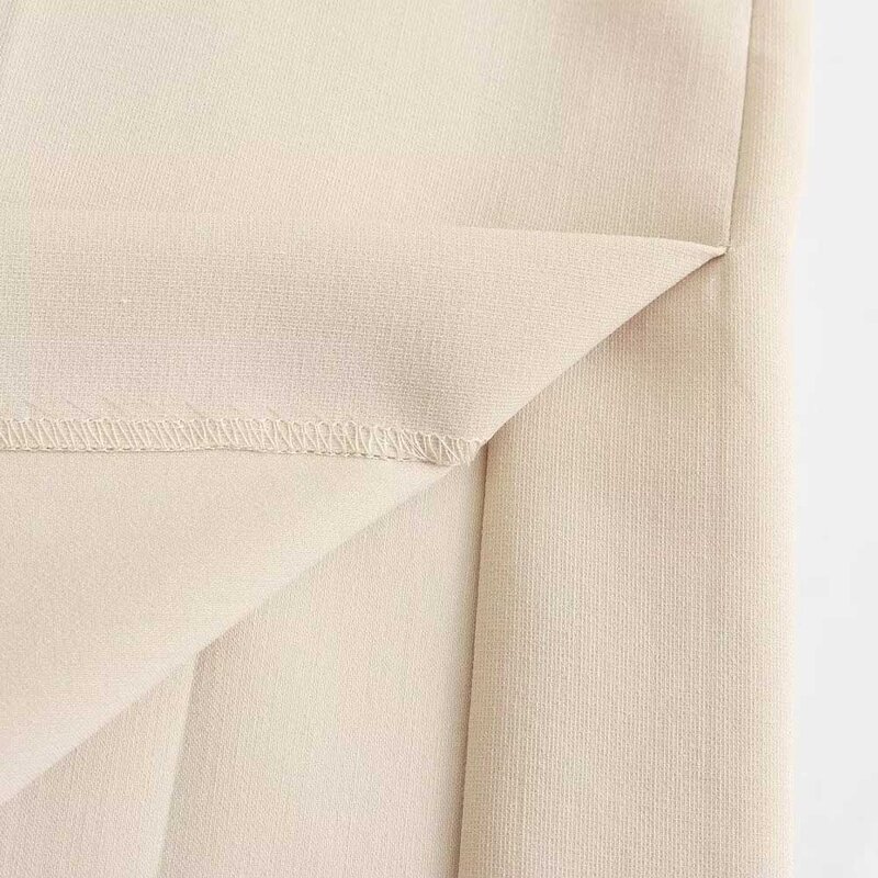 Women's Straight Tube Pants Manufacturer - Spring New Chic Pant Leg Slit Vintage High Waist Zipper Fly Pants