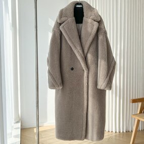 Women's Wool Coat Manufacturer - Winter High Quality Long Vintage Plus Size Double Breasted Wool Blend Coat