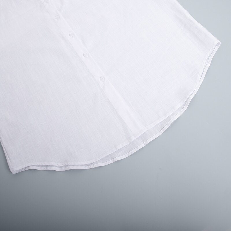 Women's Linen Set Manufacturer - Casual Clothing 2-Piece Business Work Outfits Long Sleeve Shirt High Waist Pants