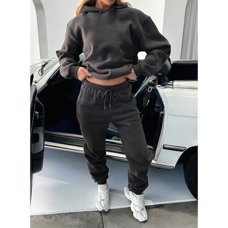 Women's Two-piece Set Manufacturer - Custom Y2k Streetwear Long Fitness Joggers Pants and Sweatpants Tracksuits