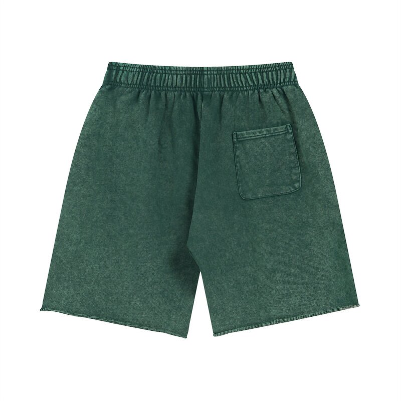 Men's Casual Shorts Manufacturer - OEM Batik Washed Terry 100% Cotton Quick Dry Loose Bermuda Shorts