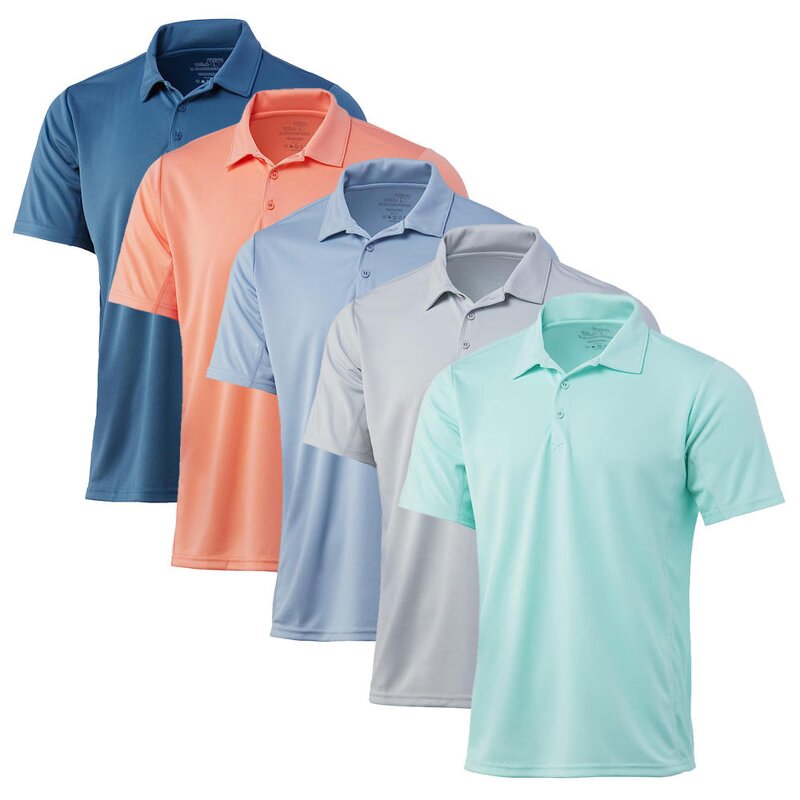 Men's Golf T-Shirt Manufacturer - Quick Dry Breathable Anti-Wrinkle Spandex Polyester Knitted Henley