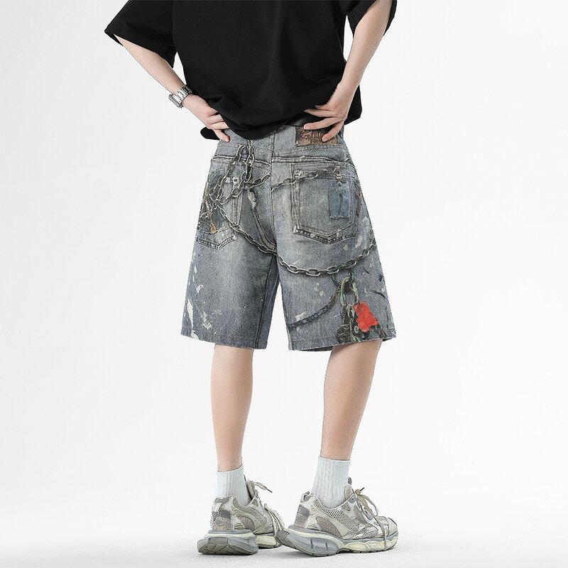 Men's Denim Shorts Manufacturer - Custom American High Street Classic Washed Fashion Jeans Shorts