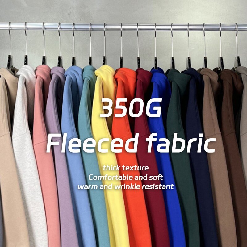 Men's Oversized Hoodie Manufacturer - 350gsm Custom Logo Blank Black Heavyweight Pullover