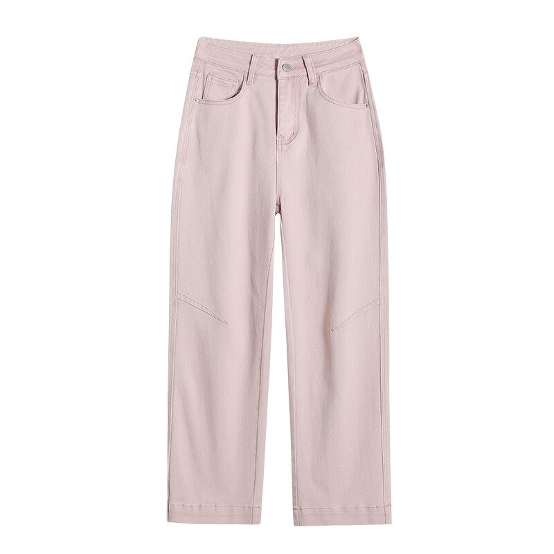 Women's Denim Pants Manufacturer - Mid Waist Breathable Stretch Regular Fit Wide Leg Jeans Trouser