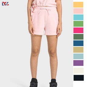Women's Terry Shorts Manufacturer - OEM Sweat Short With Pocket Drawstring Yoga Casual Sports Pants