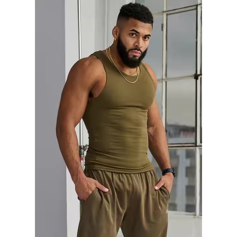 Men's Gym Vest Manufacturer - Custom Logo Muscle Fit Ribbed Fitness Tank Top