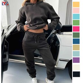 Women's Two-piece Set Manufacturer - Custom Y2k Streetwear Long Fitness Joggers Pants and Sweatpants Tracksuits