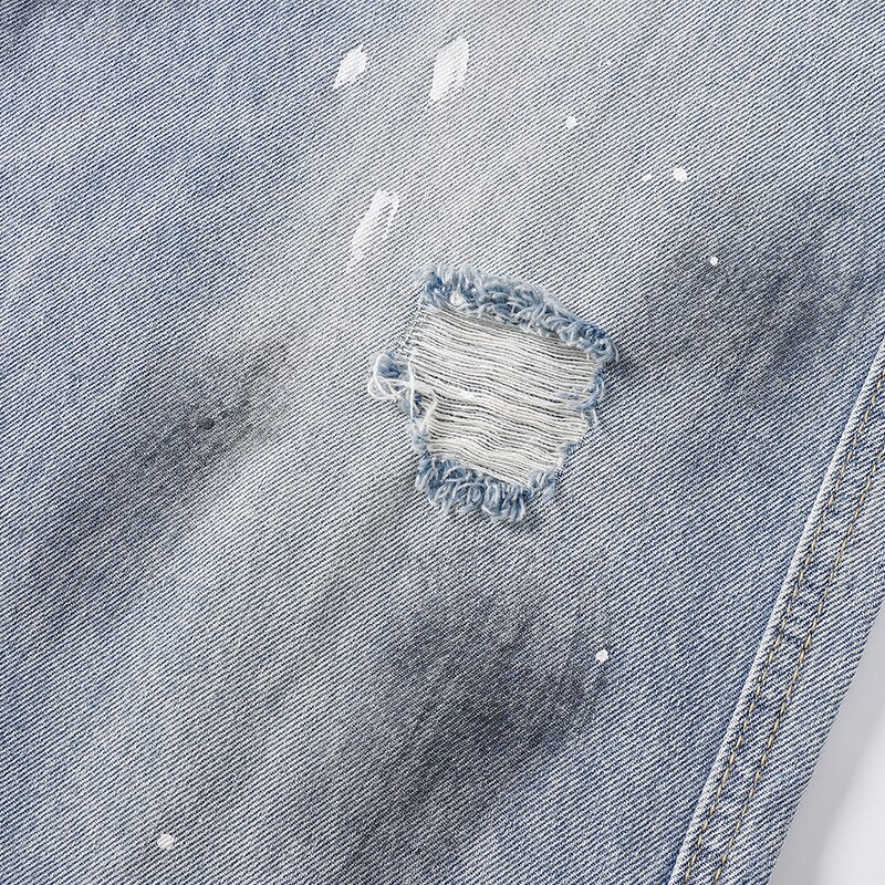 Men's Casual Jeans Manufacturer - Hot-Rolled Diamond Loose Straight Mid Waist Summer Washable Denim Pants